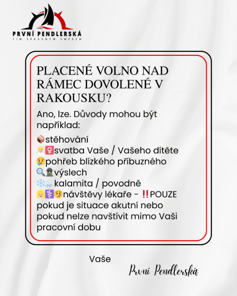 Placené volno nad rámec dovolené v Rakousku? Placené volno nad rámec dovolené v Rakousku?